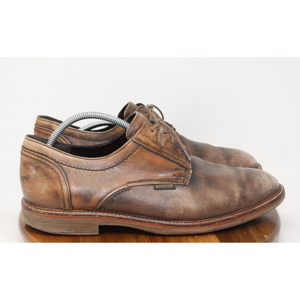Mephisto Mens Waino Oxford‎ Size 12 Patina Brown Tan Leather Comfort Dress Shoe
